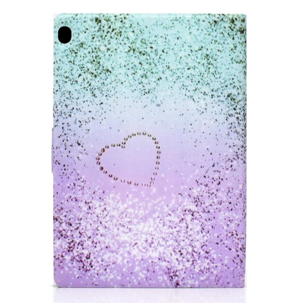 Pattern Printing Leather Stand Tablet Cover for Lenovo Tab M10 TB-X605F - Glittery Element and Heart