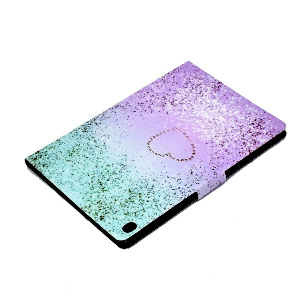 Pattern Printing Leather Stand Tablet Cover for Lenovo Tab M10 TB-X605F - Glittery Element and Heart