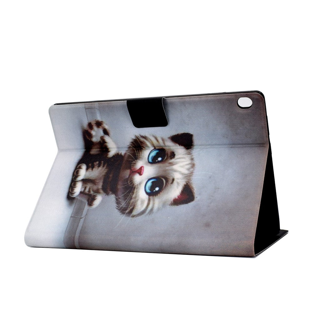 Pattern Printing Leather Stand Tablet Cover for Lenovo Tab M10 TB-X605F - Baby Cat