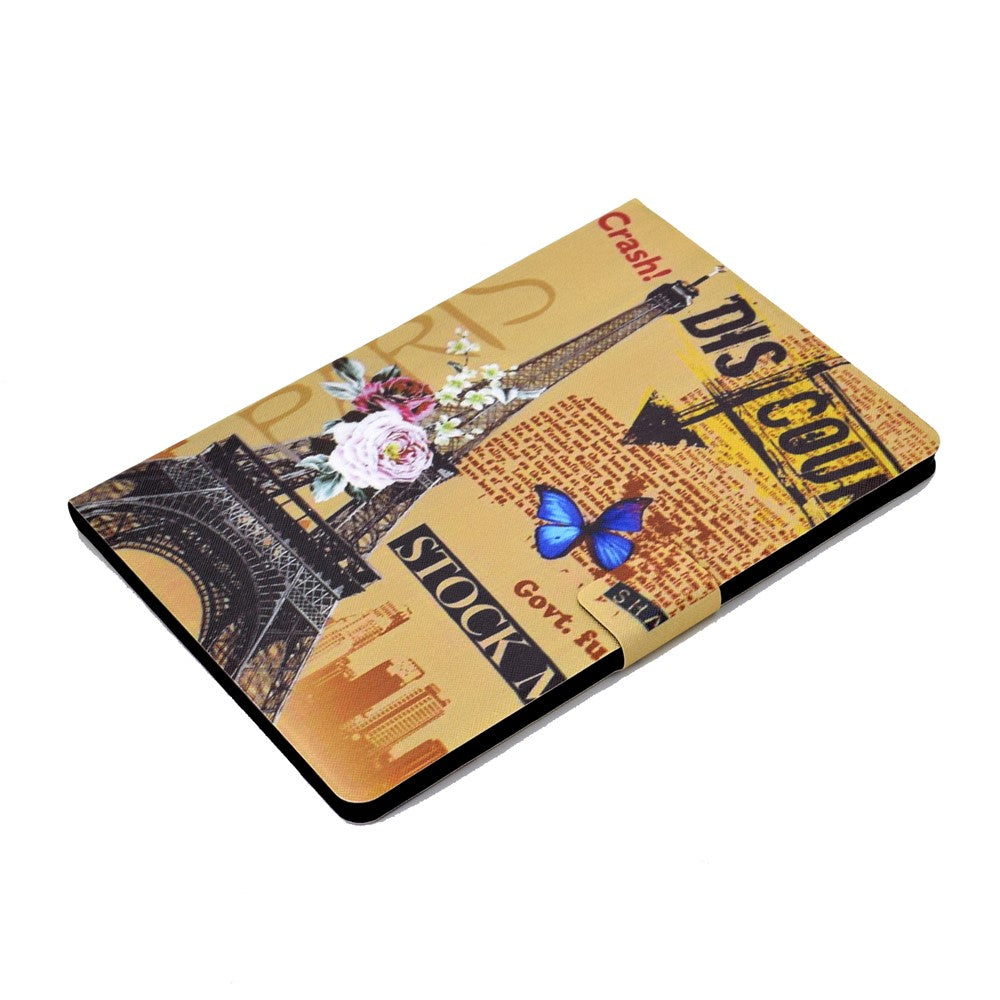 Pattern Printing Leather Stand Tablet Cover for Lenovo Tab M10 TB-X605F - Eiffel Tower