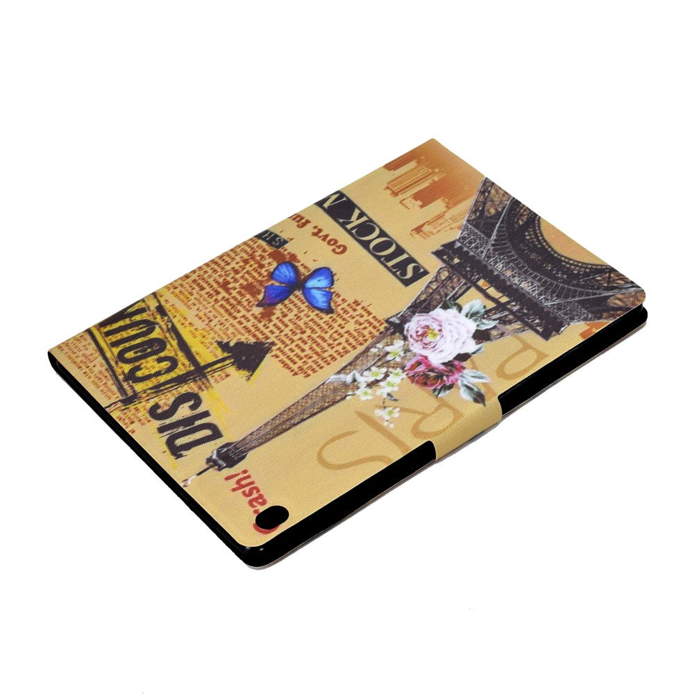 Pattern Printing Leather Stand Tablet Cover for Lenovo Tab M10 TB-X605F - Eiffel Tower
