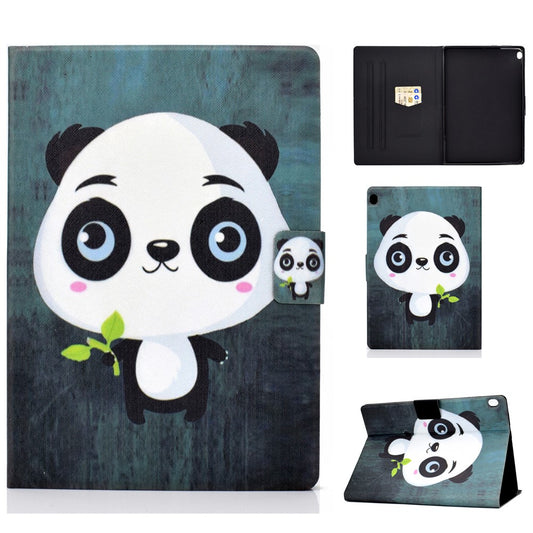 Pattern Printing Leather Stand Tablet Cover for Lenovo Tab M10 TB-X605F - Panda