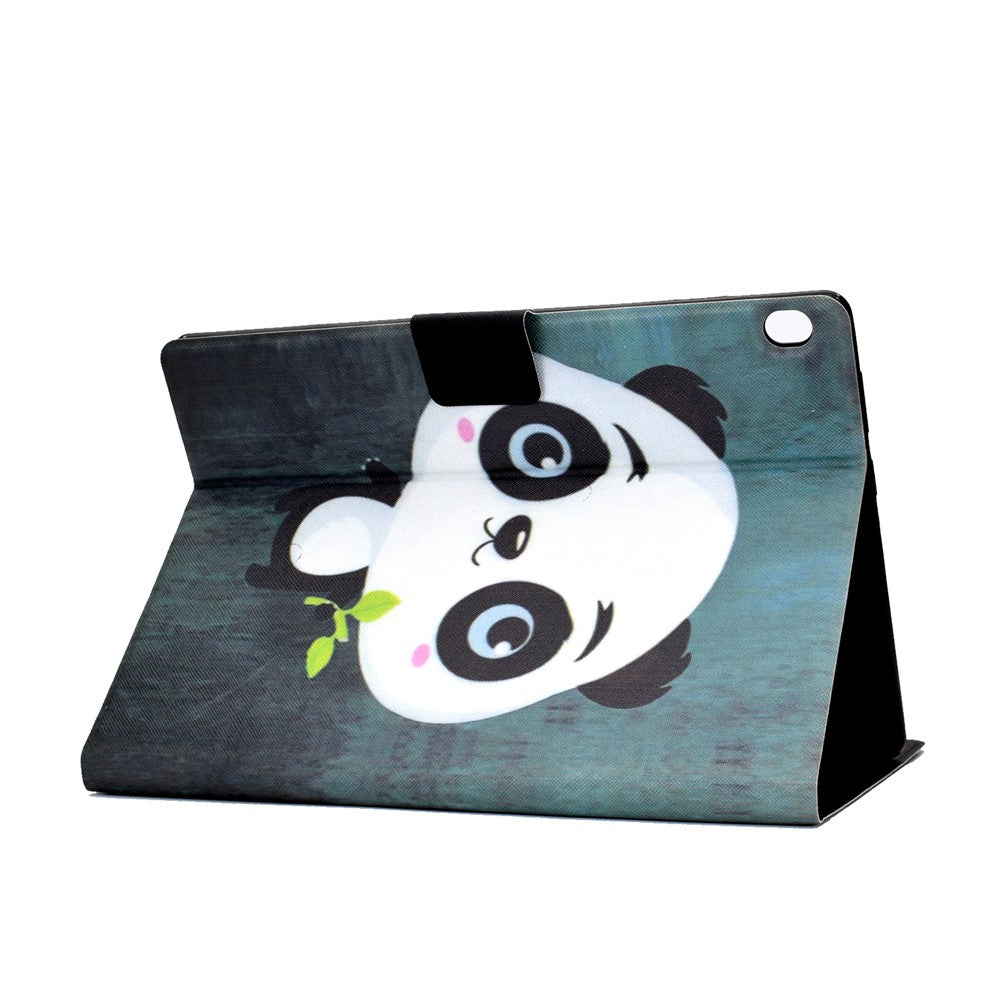 Pattern Printing Leather Stand Tablet Cover for Lenovo Tab M10 TB-X605F - Panda
