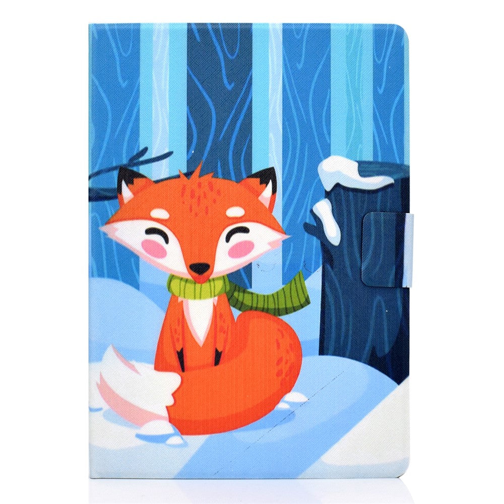 Pattern Printing Leather Stand Tablet Cover for Lenovo Tab M10 TB-X605F - Fox