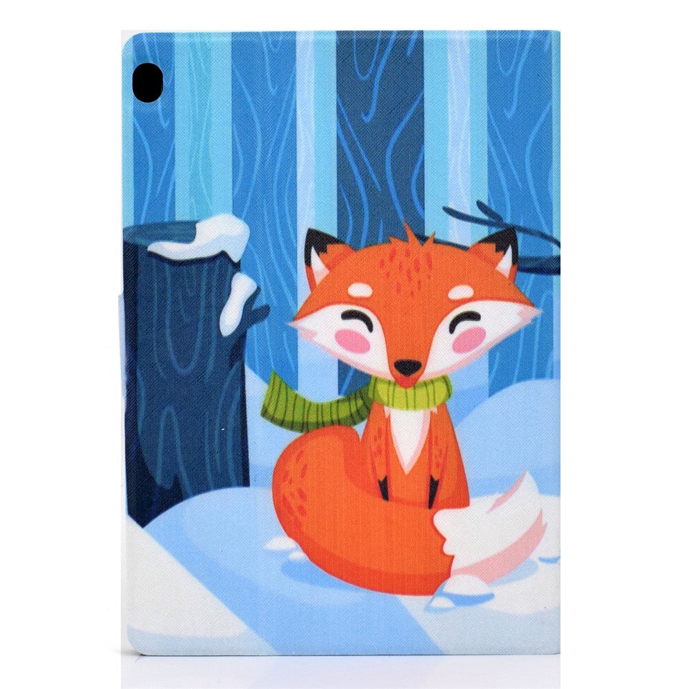 Pattern Printing Leather Stand Tablet Cover for Lenovo Tab M10 TB-X605F - Fox