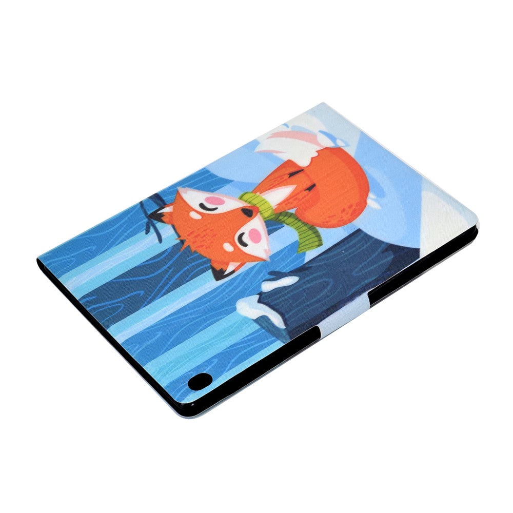 Pattern Printing Leather Stand Tablet Cover for Lenovo Tab M10 TB-X605F - Fox