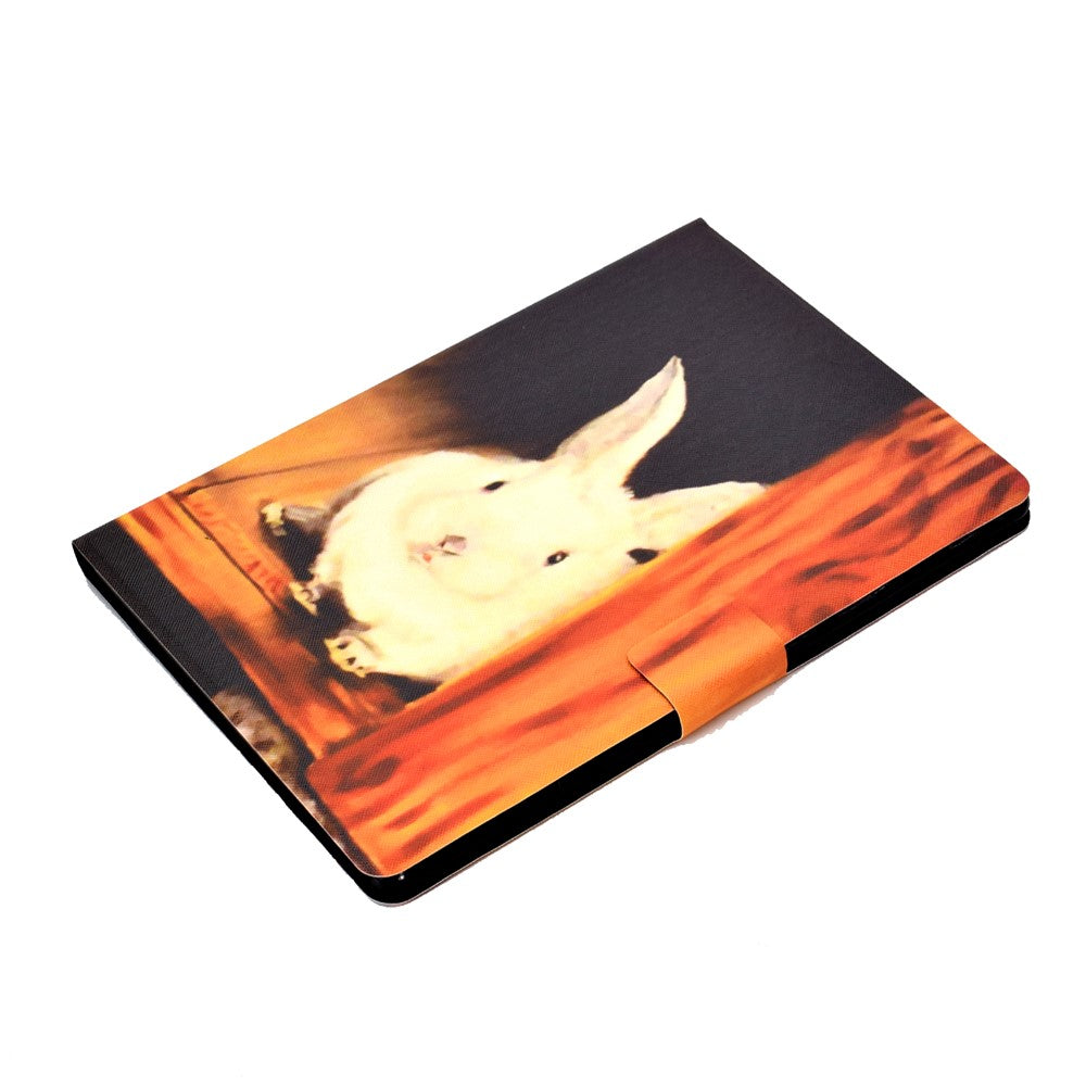 Pattern Printing Leather Stand Tablet Cover for Lenovo Tab M10 TB-X605F - Rabbit