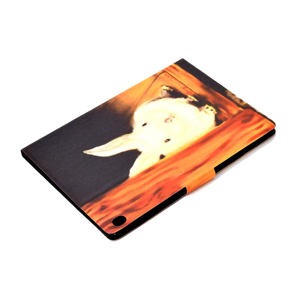 Pattern Printing Leather Stand Tablet Cover for Lenovo Tab M10 TB-X605F - Rabbit