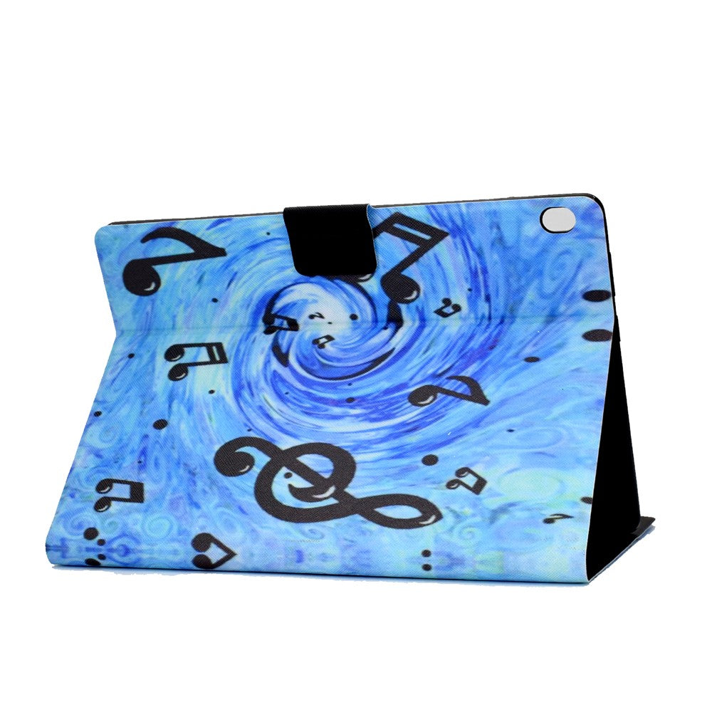 Pattern Printing Leather Stand Tablet Cover for Lenovo Tab M10 TB-X605F - Music Symbol