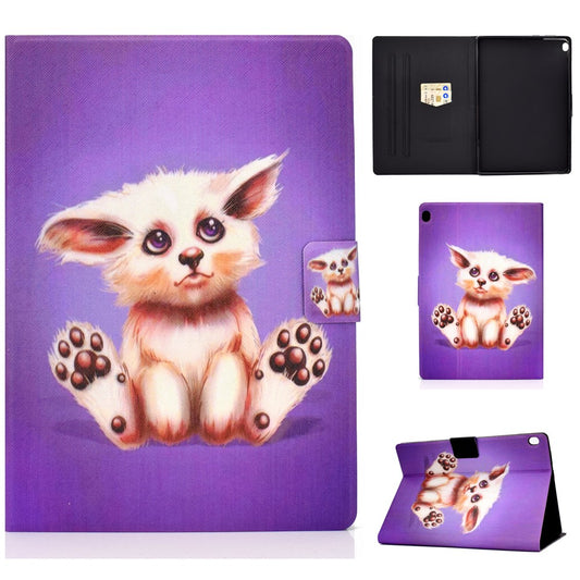 Pattern Printing Leather Stand Tablet Cover for Lenovo Tab M10 TB-X605F - Abyssinian Cat
