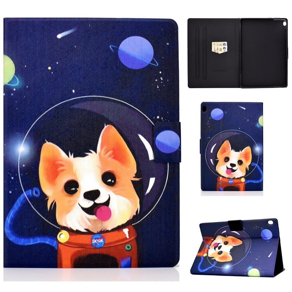 Pattern Printing Leather Stand Tablet Cover for Lenovo Tab M10 TB-X605F - Aerospace Dog