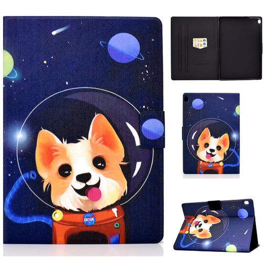 Pattern Printing Leather Stand Tablet Cover for Lenovo Tab M10 TB-X605F - Aerospace Dog