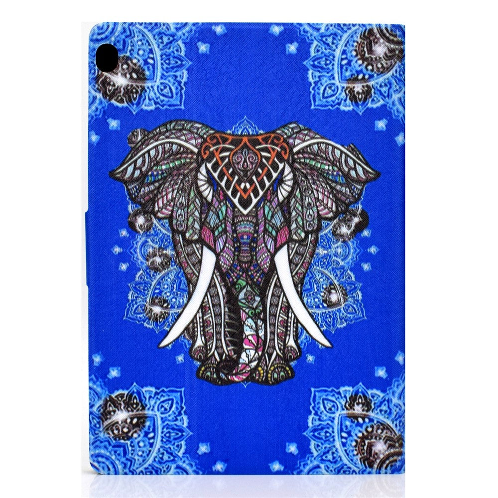 Pattern Printing Leather Stand Tablet Cover for Lenovo Tab M10 TB-X605F - Elephant