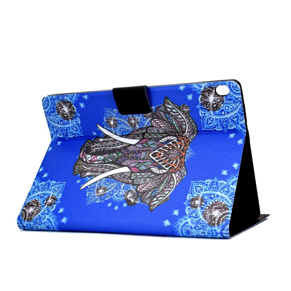 Pattern Printing Leather Stand Tablet Cover for Lenovo Tab M10 TB-X605F - Elephant