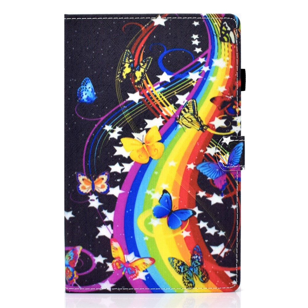 Pattern Printing Stand Card Holder Leather Tablet Case for Lenovo Tab M10 Plus TB-X606F - Colorful Butterflies