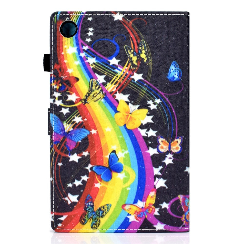 Pattern Printing Stand Card Holder Leather Tablet Case for Lenovo Tab M10 Plus TB-X606F - Colorful Butterflies