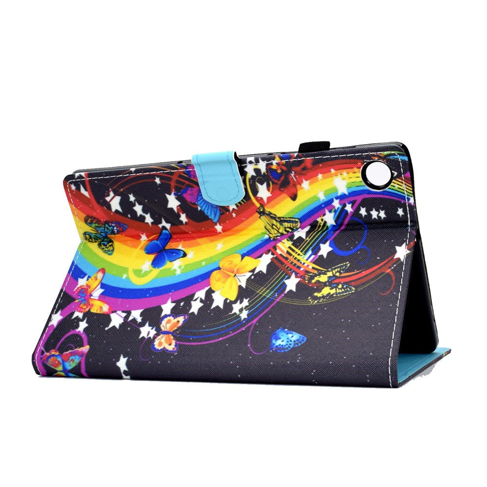 Pattern Printing Stand Card Holder Leather Tablet Case for Lenovo Tab M10 Plus TB-X606F - Colorful Butterflies