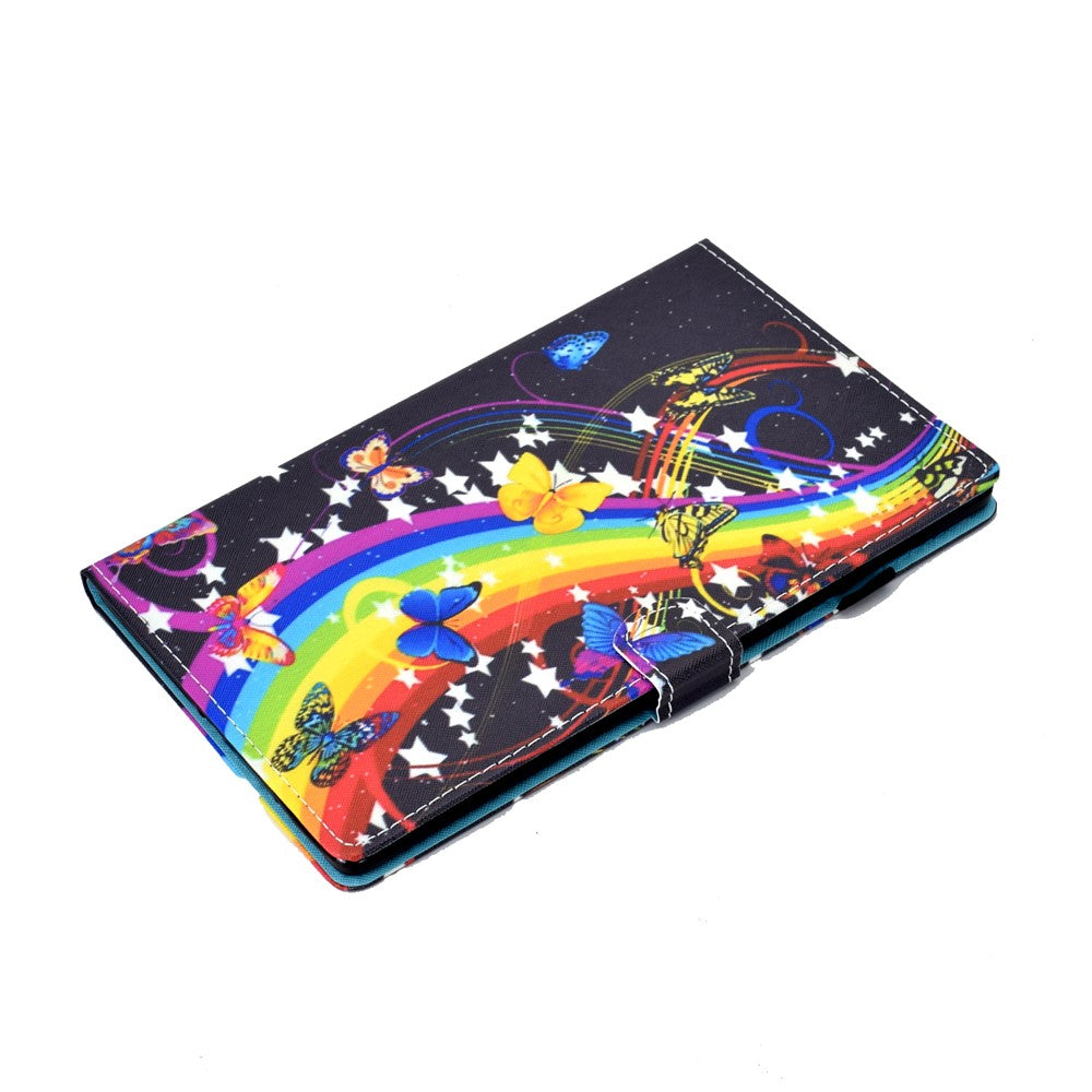 Pattern Printing Stand Card Holder Leather Tablet Case for Lenovo Tab M10 Plus TB-X606F - Colorful Butterflies