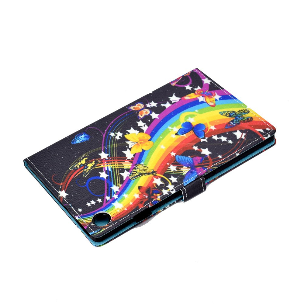 Pattern Printing Stand Card Holder Leather Tablet Case for Lenovo Tab M10 Plus TB-X606F - Colorful Butterflies