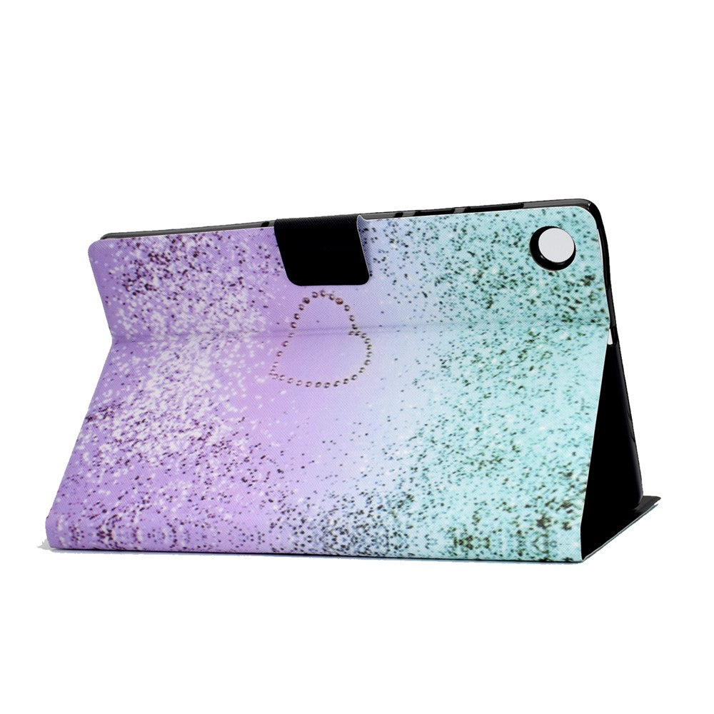 Pattern Printing Leather Stand Tablet Shell for Lenovo Tab M10 Plus TB-X606F - Glittery Element and Heart