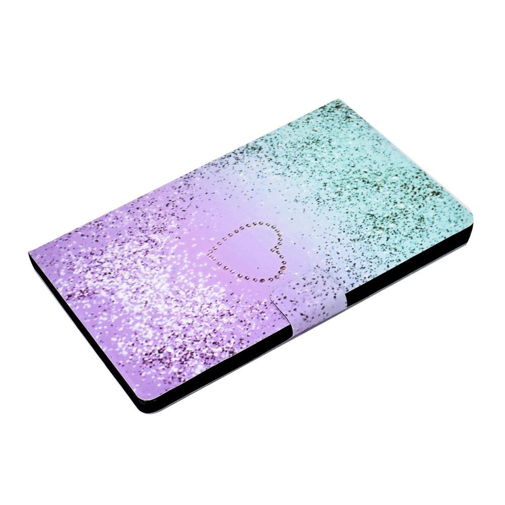 Pattern Printing Leather Stand Tablet Shell for Lenovo Tab M10 Plus TB-X606F - Glittery Element and Heart