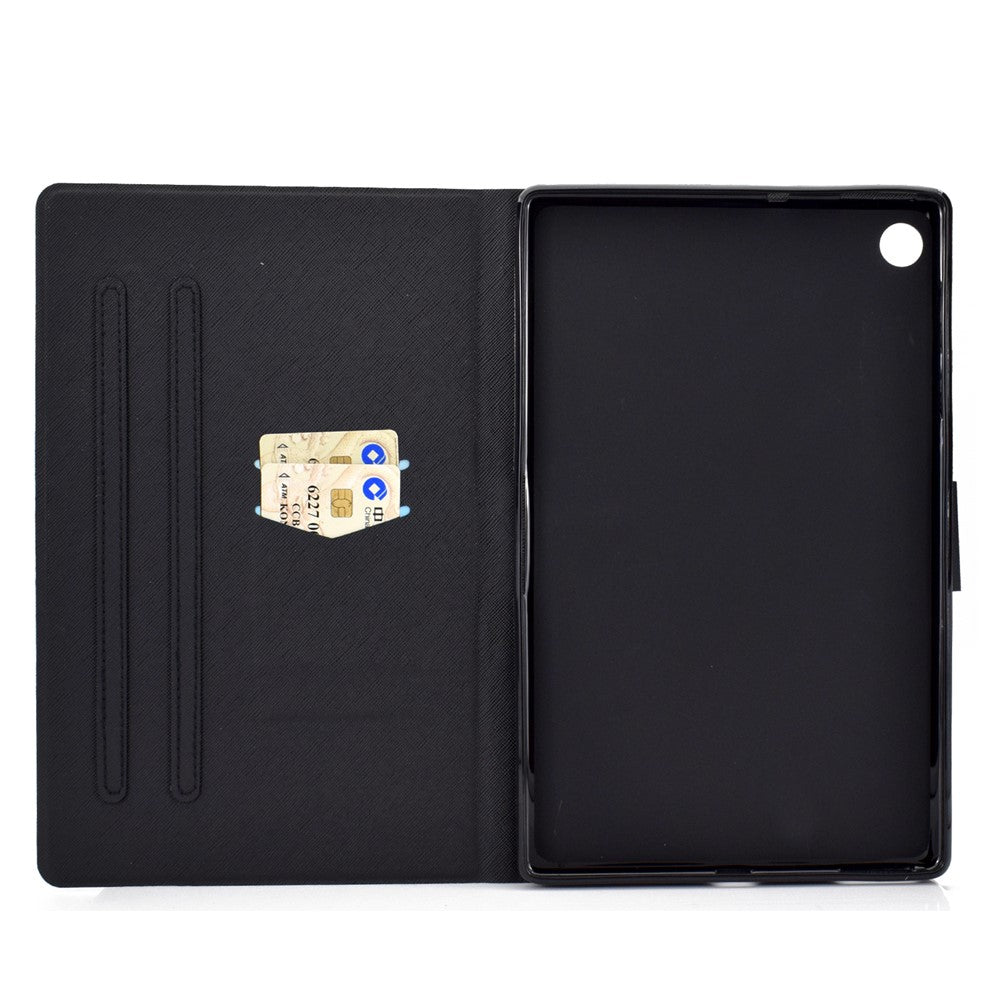 Pattern Printing Leather Stand Tablet Shell for Lenovo Tab M10 Plus TB-X606F - Glittery Element and Heart