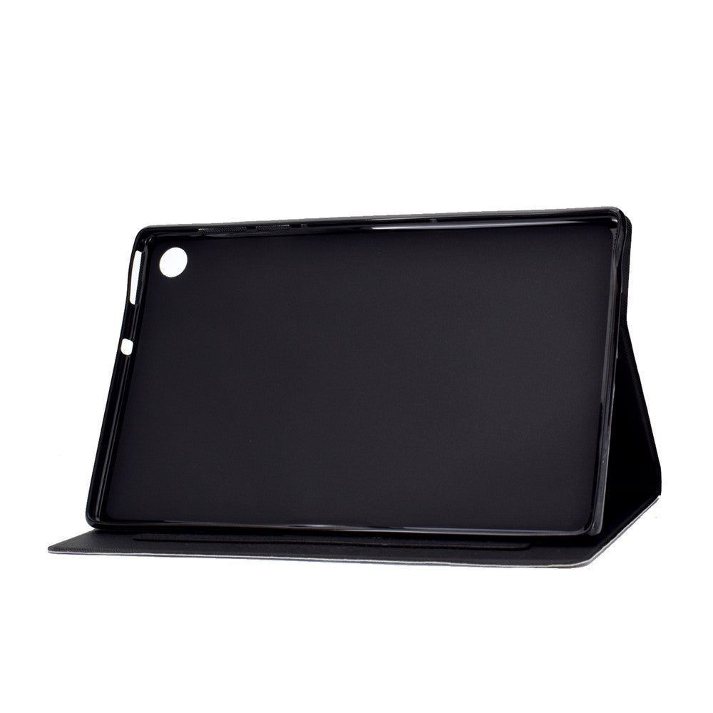 Pattern Printing Leather Stand Tablet Shell for Lenovo Tab M10 Plus TB-X606F - Glittery Element and Heart