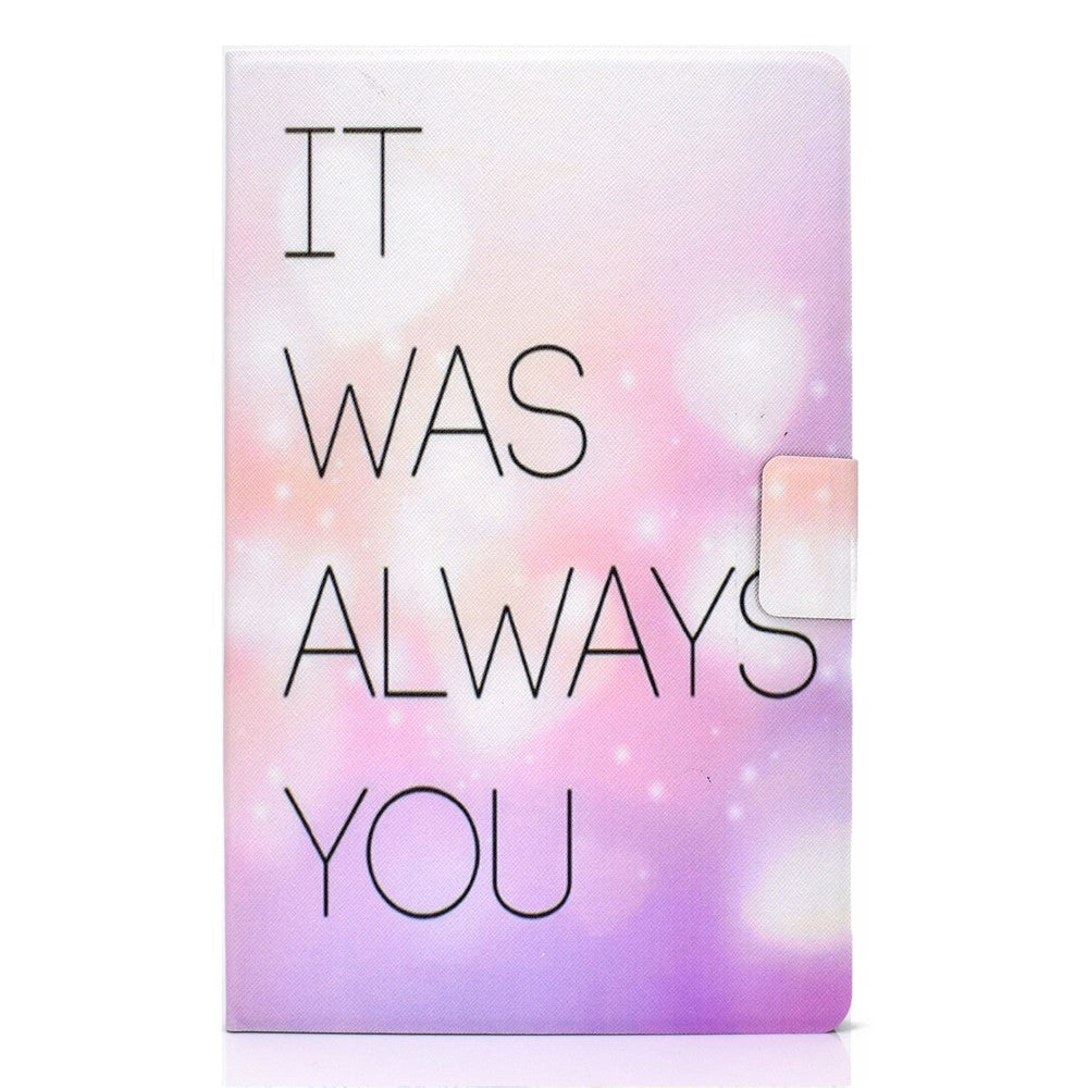 Pattern Printing Leather Stand Tablet Shell for Lenovo Tab M10 Plus TB-X606F - It was always you