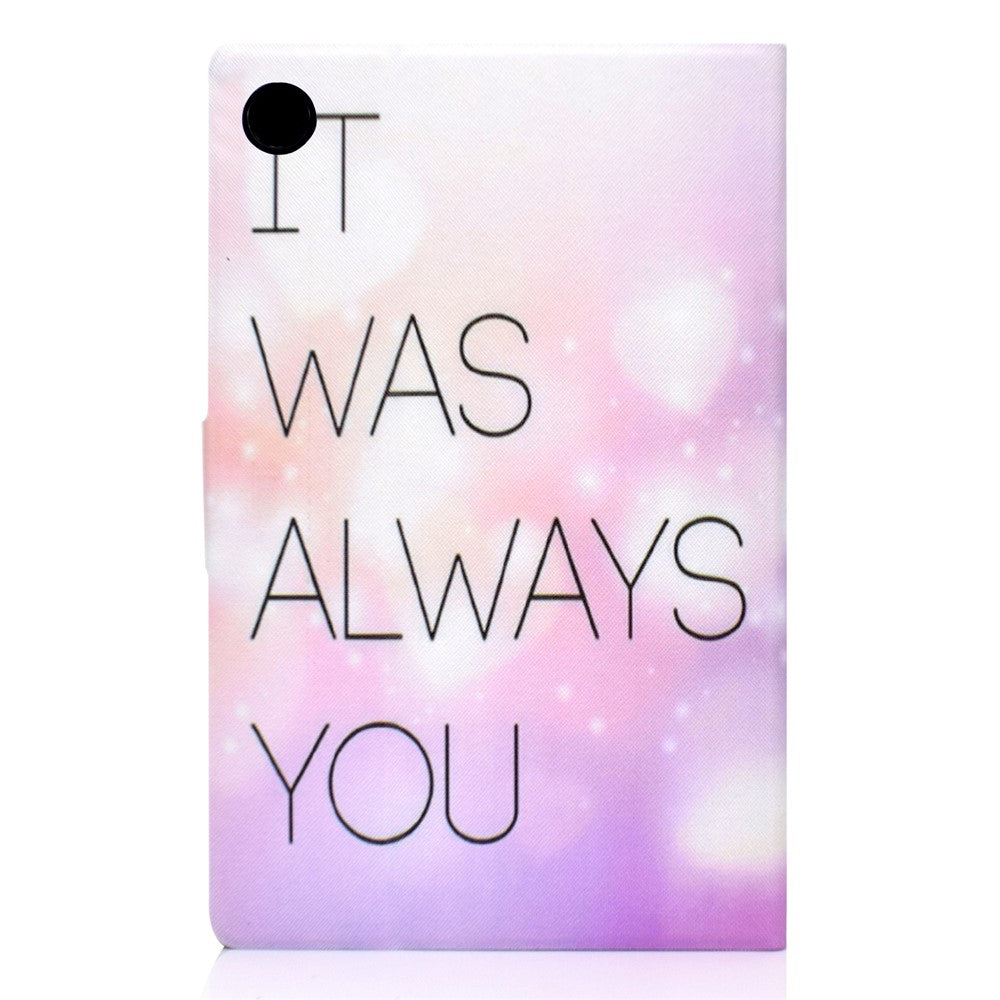 Pattern Printing Leather Stand Tablet Shell for Lenovo Tab M10 Plus TB-X606F - It was always you