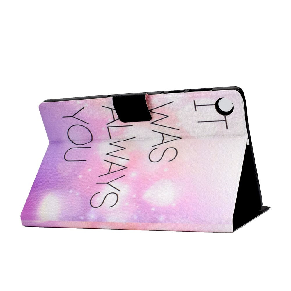 Pattern Printing Leather Stand Tablet Shell for Lenovo Tab M10 Plus TB-X606F - It was always you