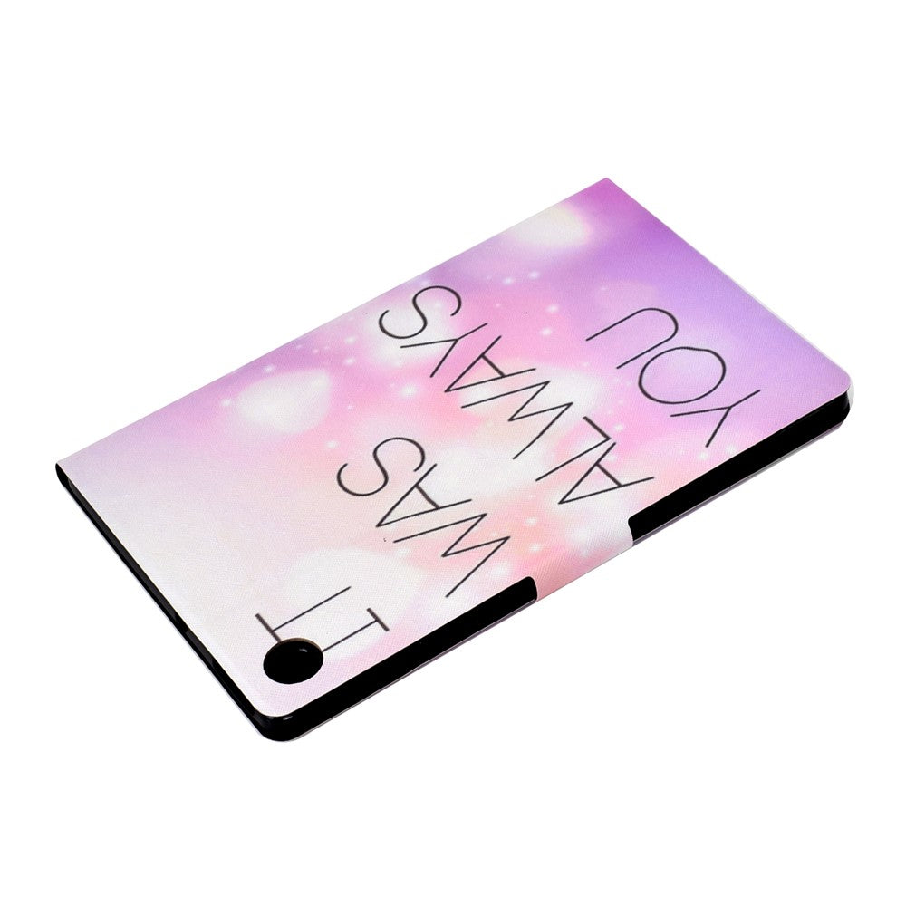 Pattern Printing Leather Stand Tablet Shell for Lenovo Tab M10 Plus TB-X606F - It was always you