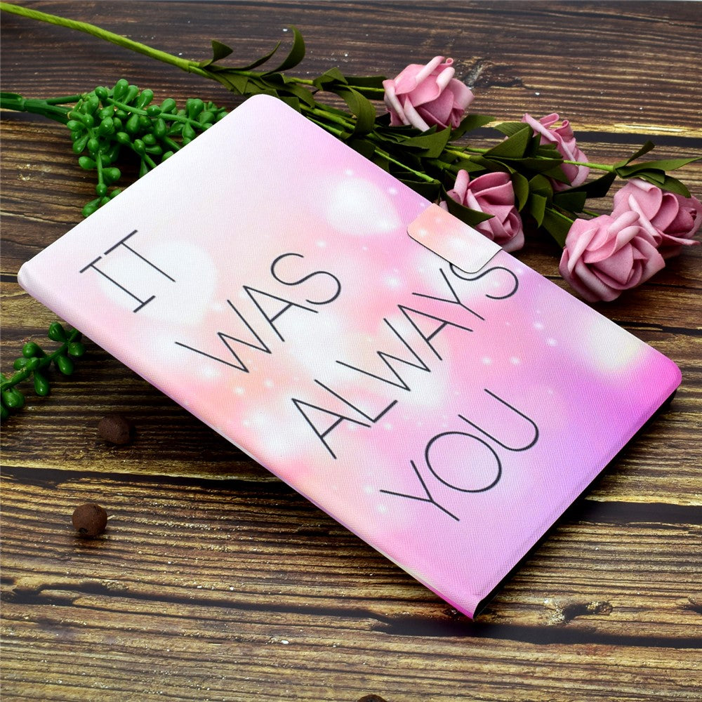 Pattern Printing Leather Stand Tablet Shell for Lenovo Tab M10 Plus TB-X606F - It was always you