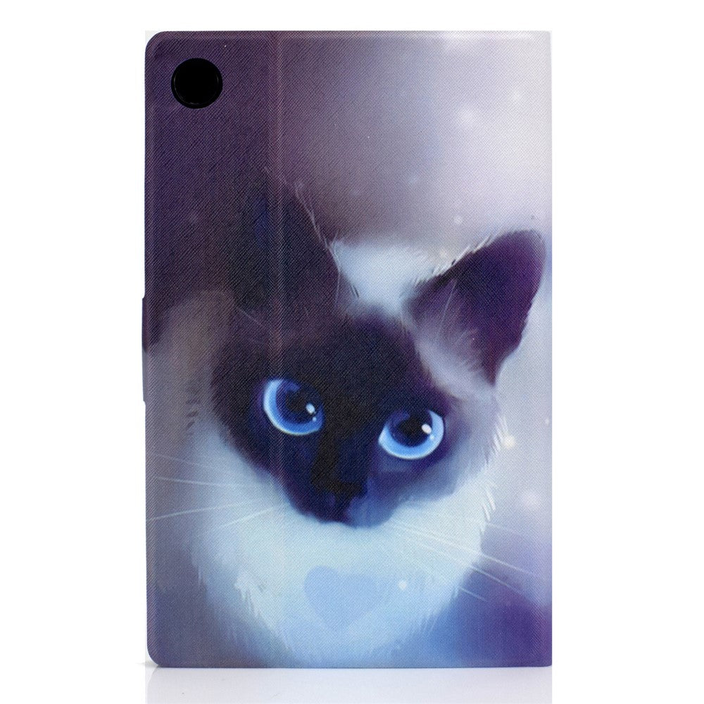 Pattern Printing Leather Stand Tablet Shell for Lenovo Tab M10 Plus TB-X606F - Cat