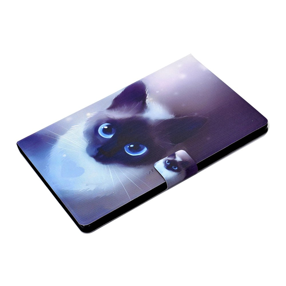Pattern Printing Leather Stand Tablet Shell for Lenovo Tab M10 Plus TB-X606F - Cat