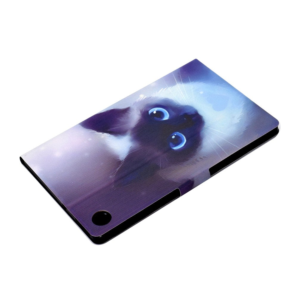 Pattern Printing Leather Stand Tablet Shell for Lenovo Tab M10 Plus TB-X606F - Cat