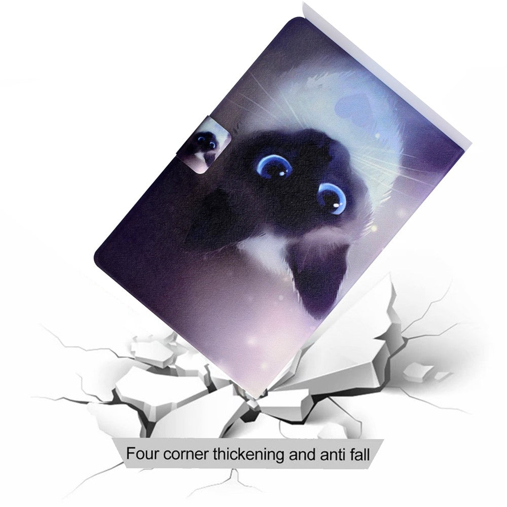 Pattern Printing Leather Stand Tablet Shell for Lenovo Tab M10 Plus TB-X606F - Cat