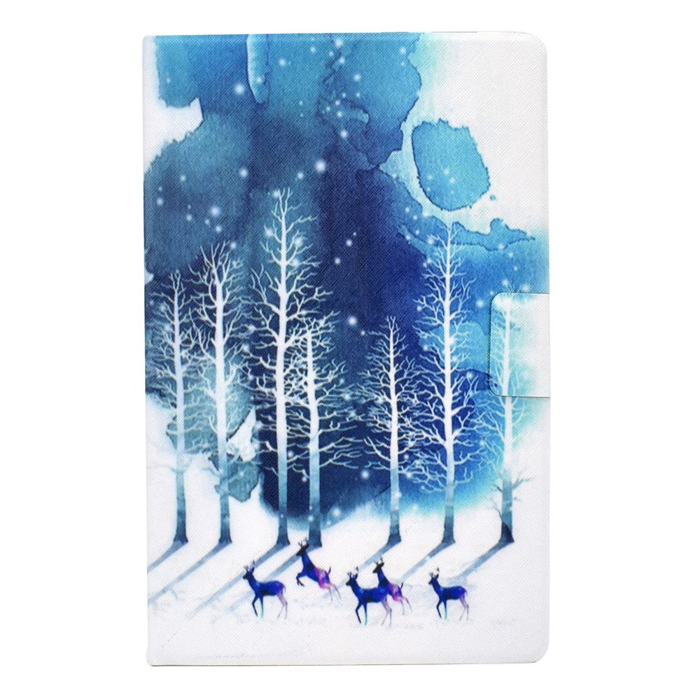 Pattern Printing Leather Stand Tablet Shell for Lenovo Tab M10 Plus TB-X606F - Forest and Elk