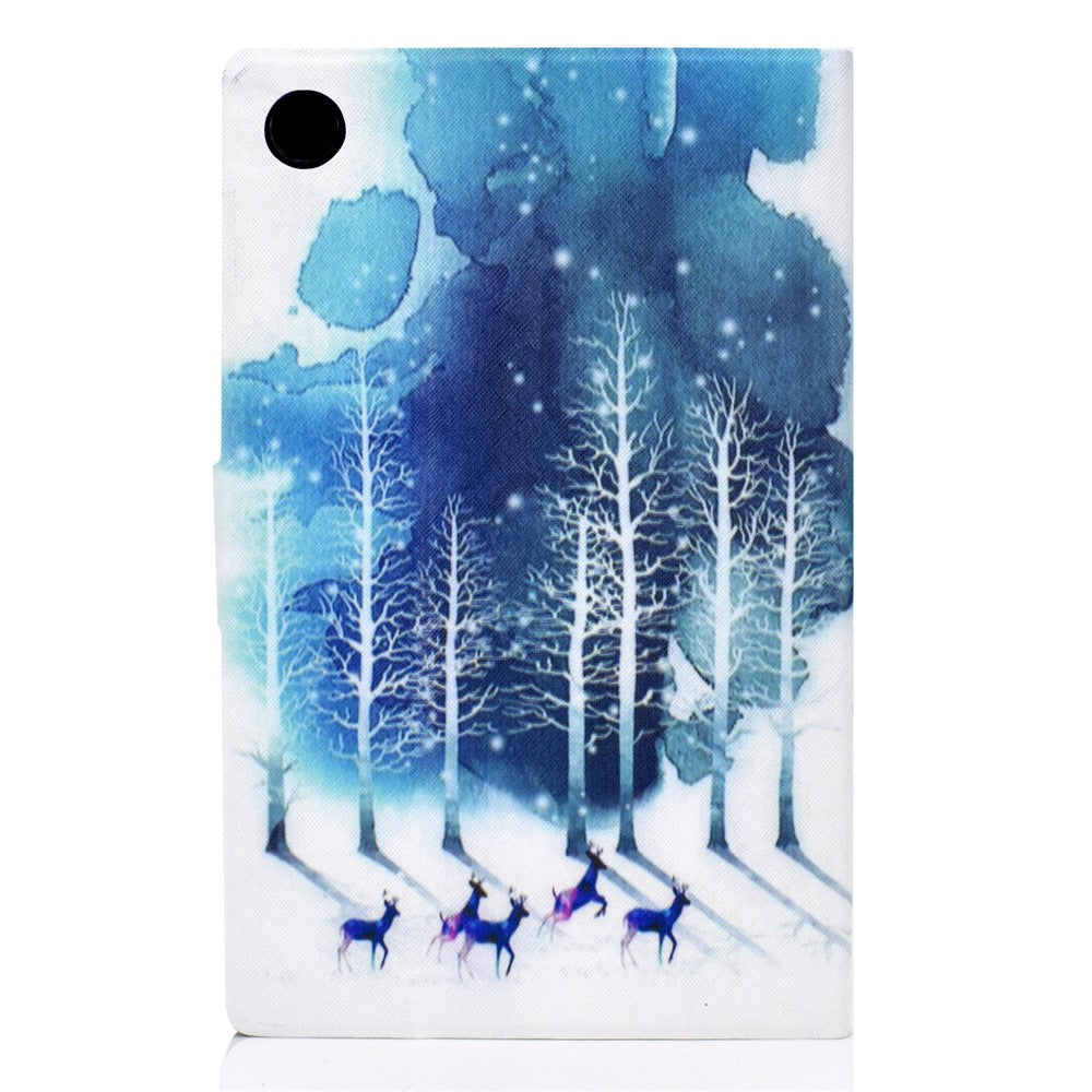 Pattern Printing Leather Stand Tablet Shell for Lenovo Tab M10 Plus TB-X606F - Forest and Elk