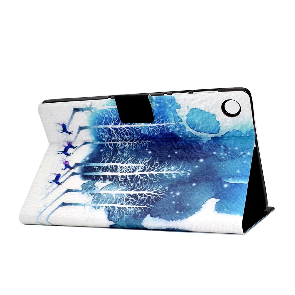 Pattern Printing Leather Stand Tablet Shell for Lenovo Tab M10 Plus TB-X606F - Forest and Elk