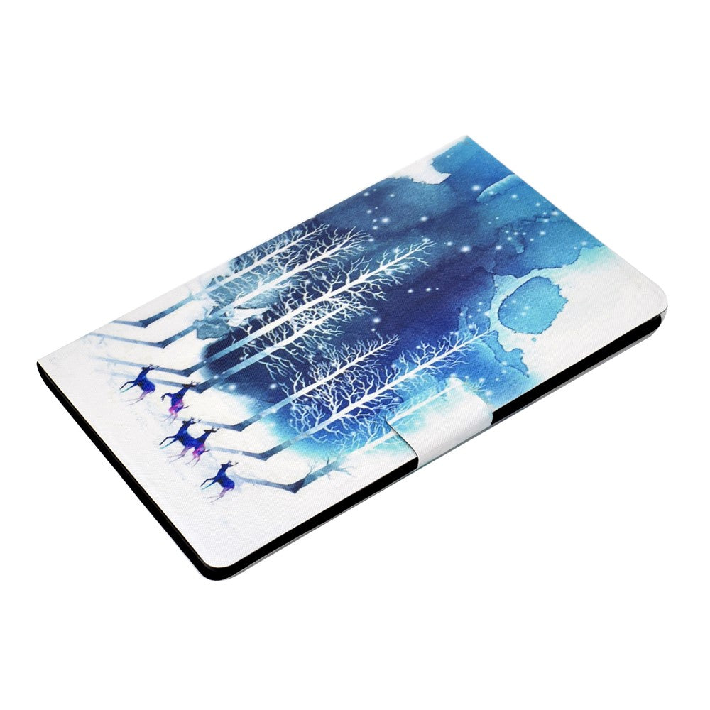 Pattern Printing Leather Stand Tablet Shell for Lenovo Tab M10 Plus TB-X606F - Forest and Elk