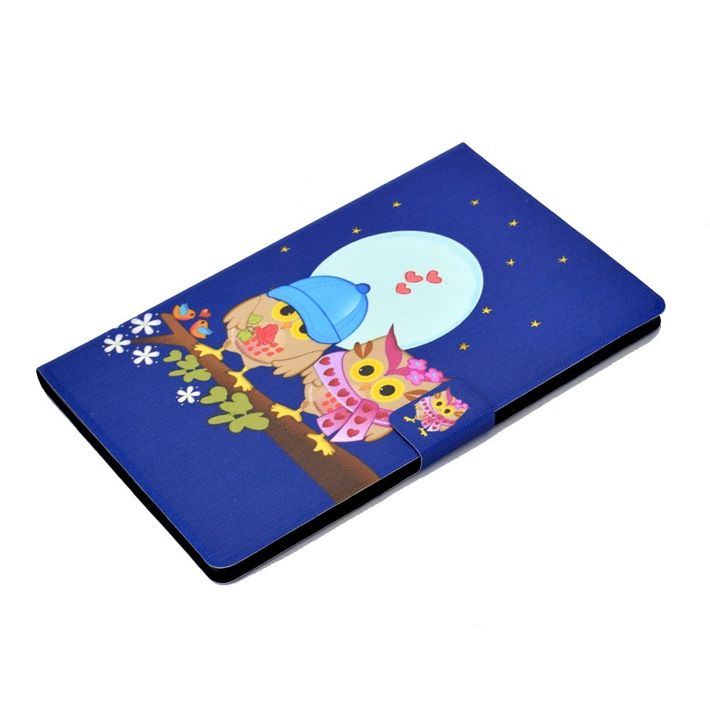 Pattern Printing Leather Stand Tablet Shell for Lenovo Tab M10 Plus TB-X606F - Couple Owls