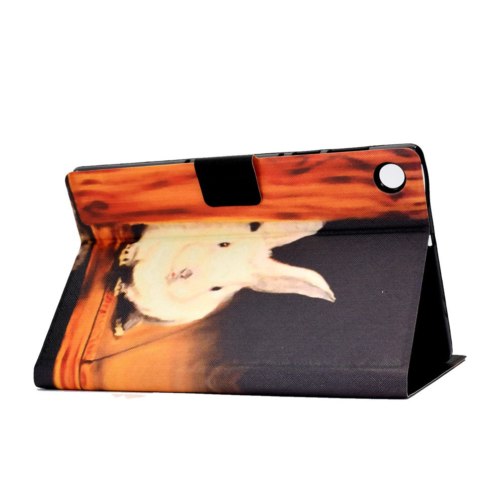 Pattern Printing Leather Stand Tablet Shell for Lenovo Tab M10 Plus TB-X606F - Rabbit