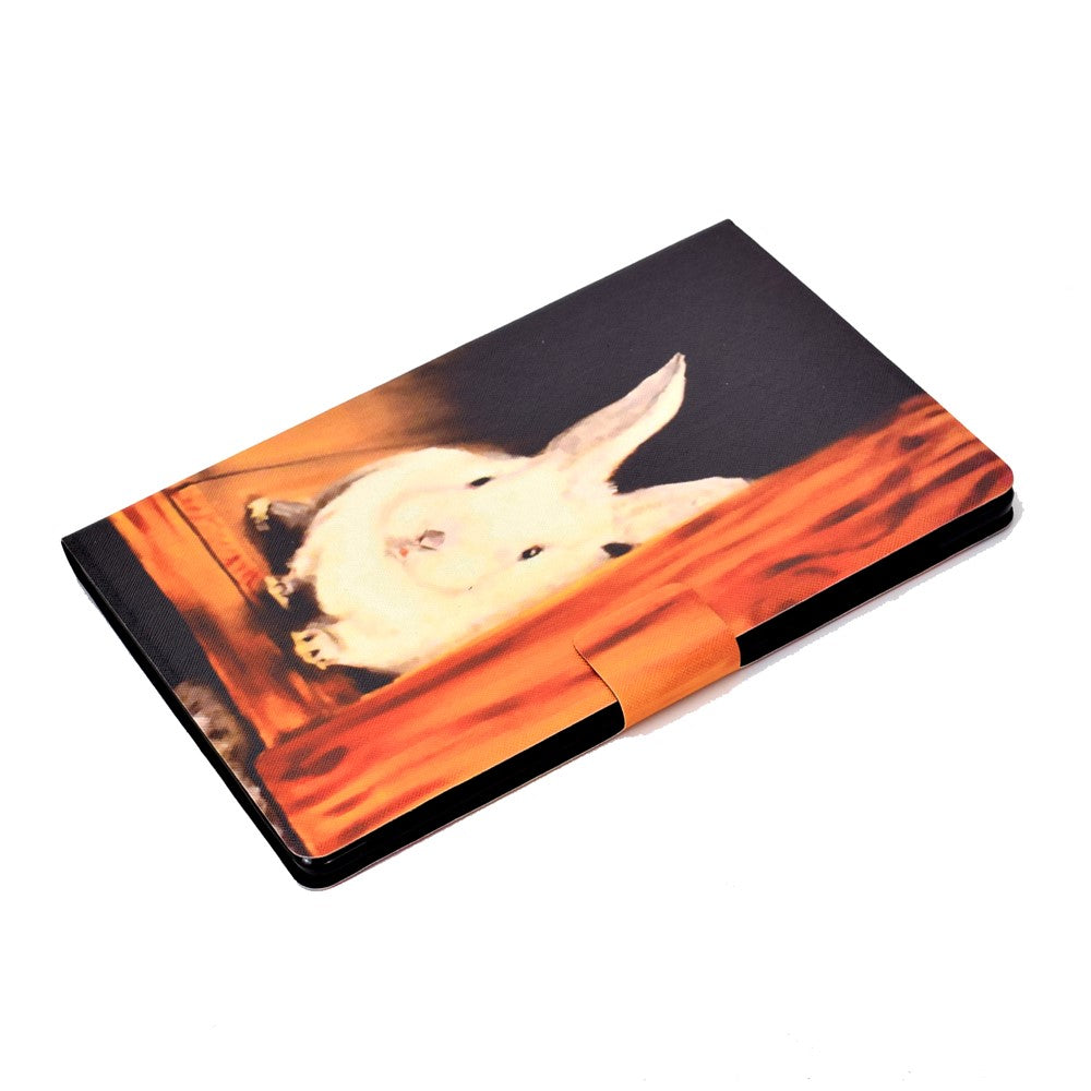 Pattern Printing Leather Stand Tablet Shell for Lenovo Tab M10 Plus TB-X606F - Rabbit