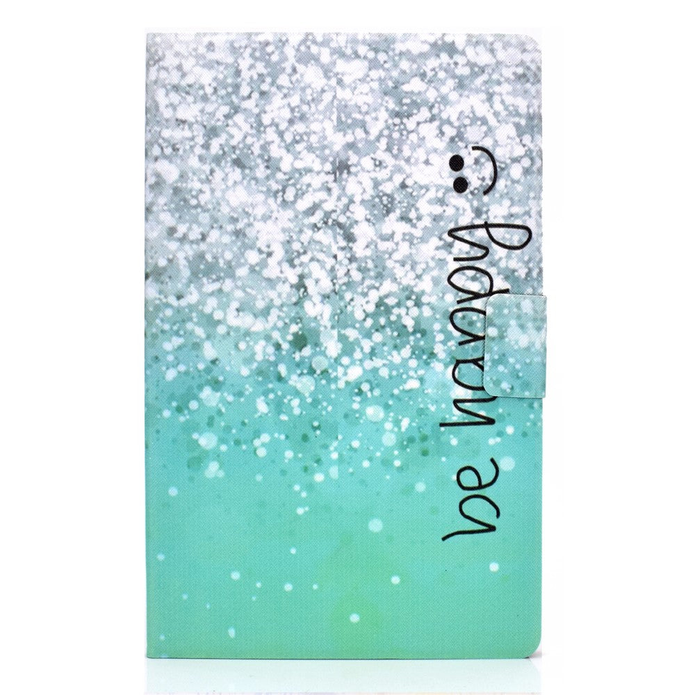 Pattern Printing Leather Stand Tablet Shell for Lenovo Tab M10 Plus TB-X606F - Be Happy