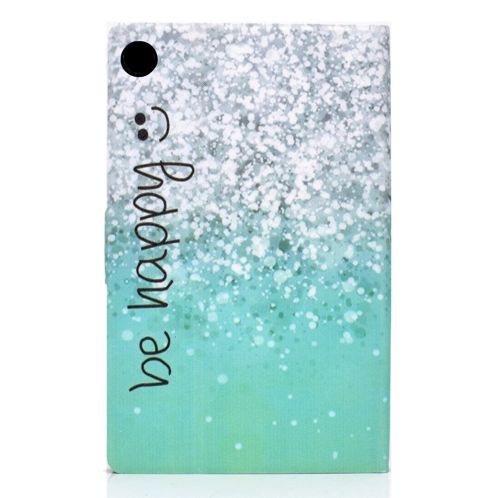 Pattern Printing Leather Stand Tablet Shell for Lenovo Tab M10 Plus TB-X606F - Be Happy