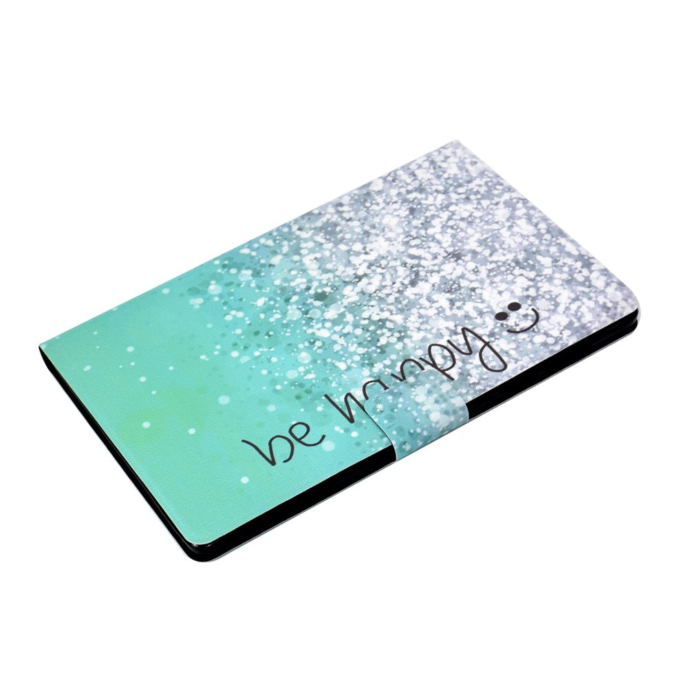 Pattern Printing Leather Stand Tablet Shell for Lenovo Tab M10 Plus TB-X606F - Be Happy