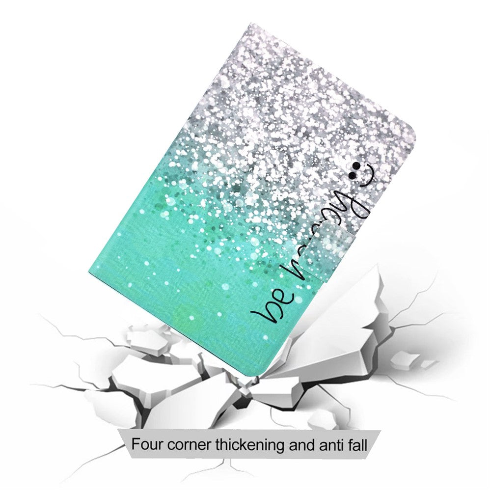 Pattern Printing Leather Stand Tablet Shell for Lenovo Tab M10 Plus TB-X606F - Be Happy