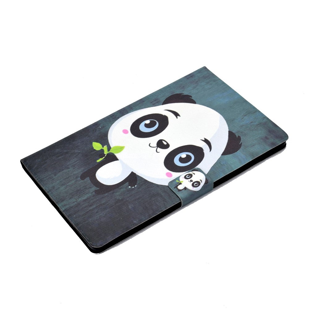 Pattern Printing Leather Stand Tablet Shell for Lenovo Tab M10 Plus TB-X606F - Panda