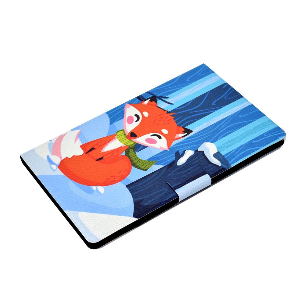 Pattern Printing Leather Stand Tablet Shell for Lenovo Tab M10 Plus TB-X606F - Fox