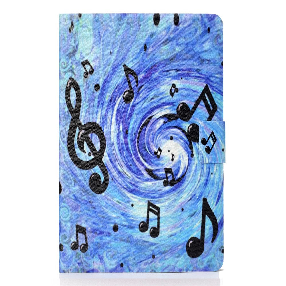 Pattern Printing Leather Stand Tablet Shell for Lenovo Tab M10 Plus TB-X606F - Music Symbol